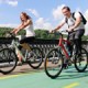 man-woman-cycling120 Man and woman cycling