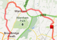 Cycling loop around Horsham