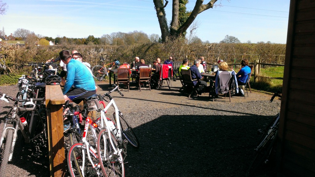 The outside seating area at Stan's Bike Shack