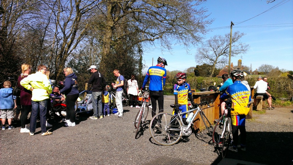 Cyclists outside Stan's Bike Shack